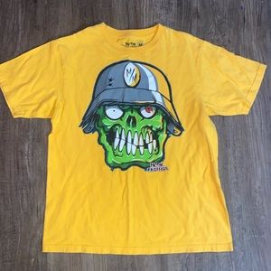 Metal Mulisha Boys Eyegore T-Shirt in Yellow size Medium